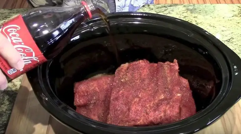 Slow Cooker BBQ Ribs fill in with Coke