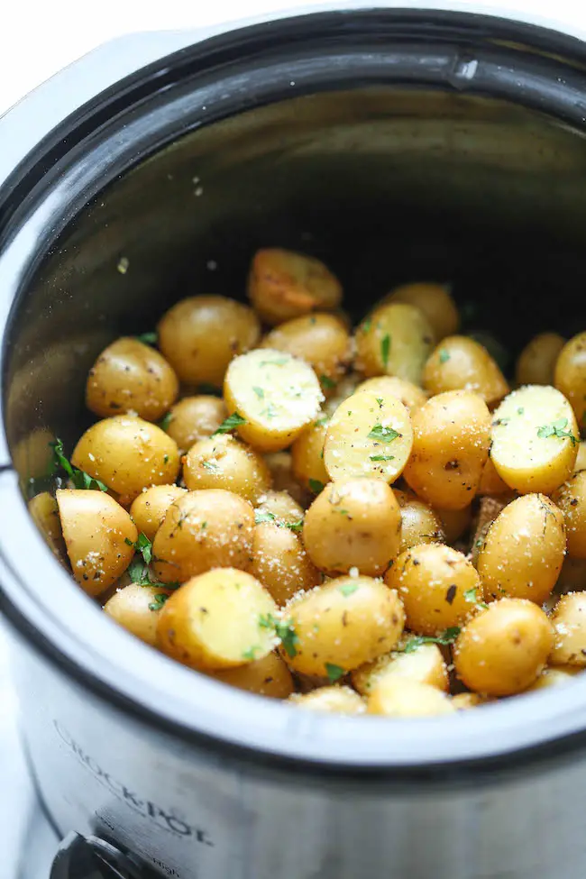 CrockPot Garlic Parmesan Potatoes