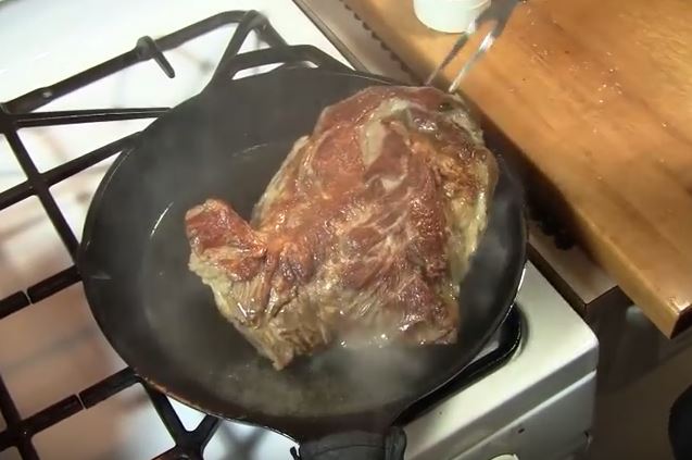 Ultimate Slow Cooker Beef Roast Recipe pre-roast on all sides