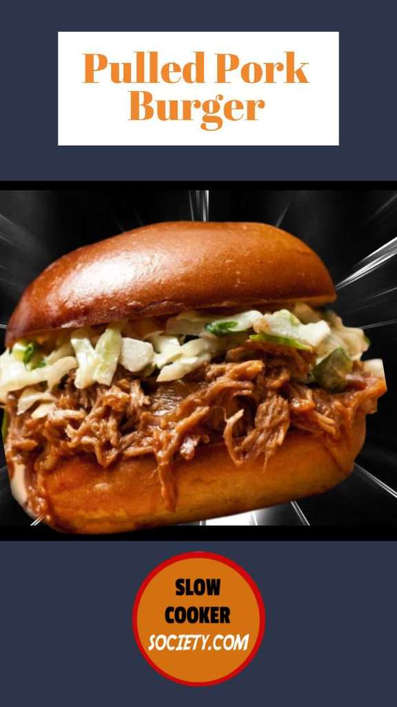 pulled pork burger slow cooker society