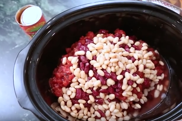 Slow Cooker Turkey Chili add beans