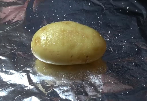 Crock-Pot Baked Potatoes add some salt