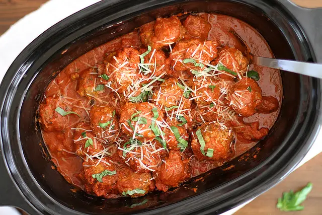 Delicious Slow Cooker Italian Beef Meatballs