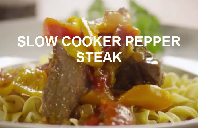 Super Easy Slow Cooker Pepper Steak Recipe 