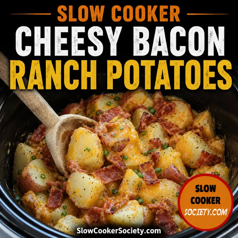 Incredible Slow Cooker Cheesy Bacon Ranch Potatoes the easy way
