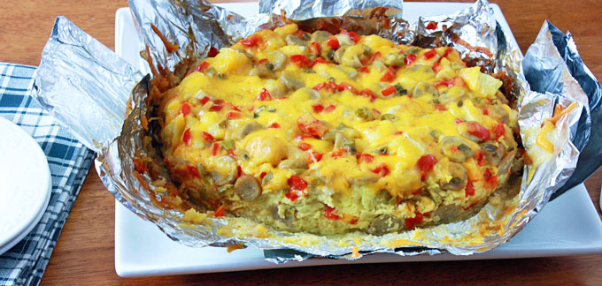 Lazy Slow Cooker Egg Bake on a plate