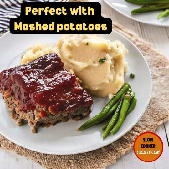 Slow Cooker Turkey Meatloaf with Mashed Potatoes