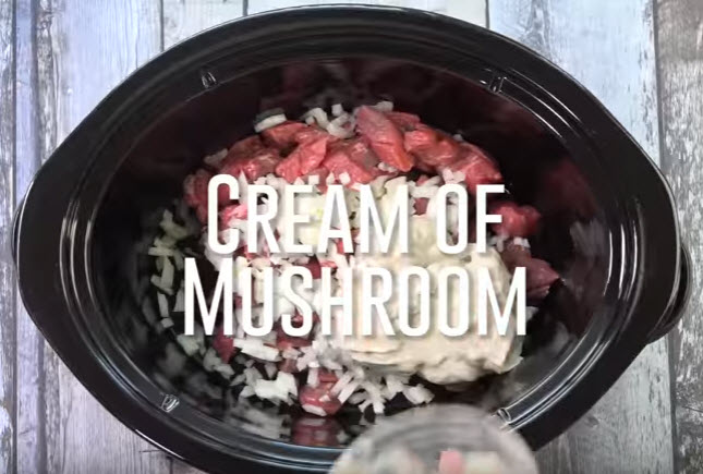 slow-cooker-beef-tips-rice-add-cream-of-mushroom