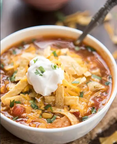 Slow Cooker Chicken Enchilada Soup