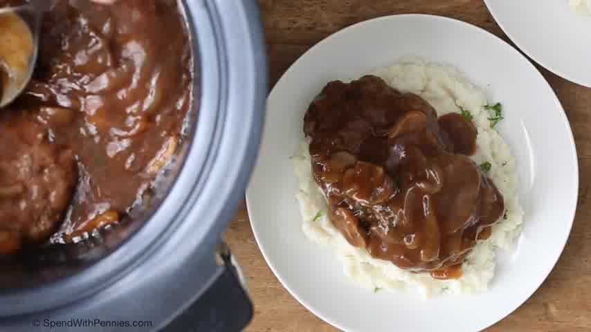 very-tender-slow-cooker-salisbury-steak-serve-on-rice