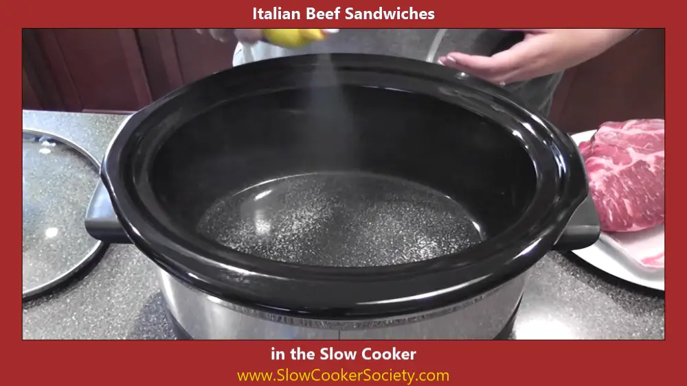 Slow Cooker Italian Beef Sandwiches with Pepperoncinis SlowCookerSociety1