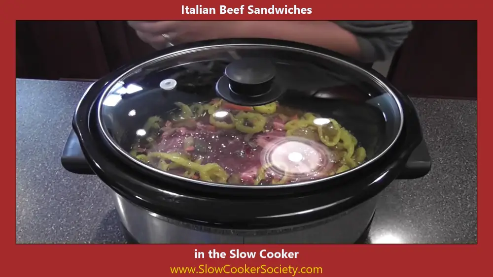 Slow Cooker Italian Beef Sandwiches with Pepperoncinis SlowCookerSociety8