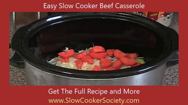 Easy Slow Cooker Beef Casserole add carrots