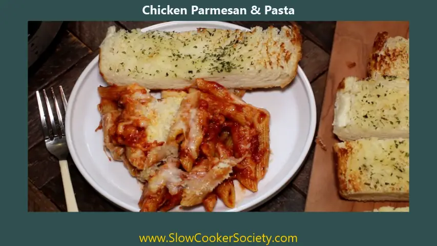 Amazing Crock Pot Chicken Parmesan Pasta