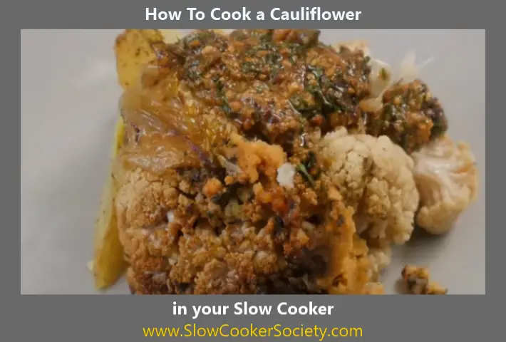 Slow Cooker Cauliflower add sauce