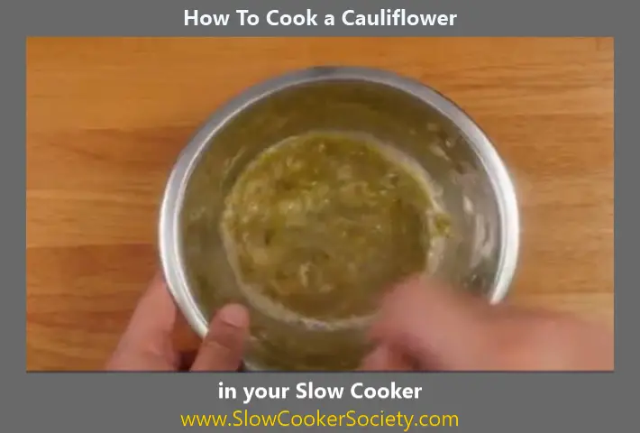 Slow Cooker Cauliflower mix spices