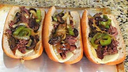 Crock Pot Cheese Steak Sandwiches as seen on SlowCookerSociety10