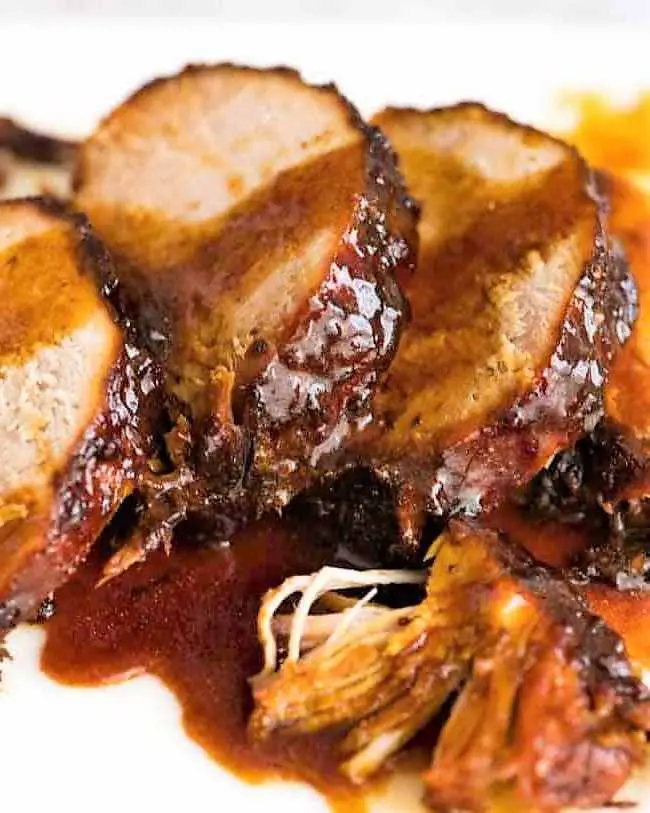 Slow Cooker Pork Loin Roast Honey Butter Sauce