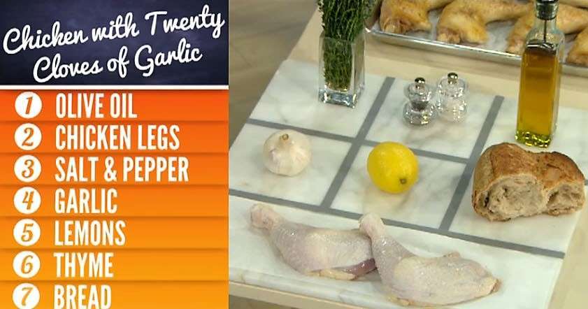 Chicken with twenty Cloves of Garlic Martha Stewart 3 slow cooker recipes and cookbook