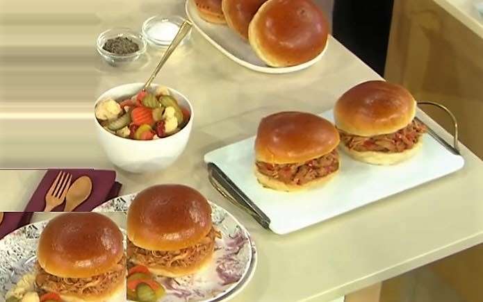 Spicy Buffalo Chicken Sandwiches Martha Stewart 3 slow cooker recipes and cookbook1