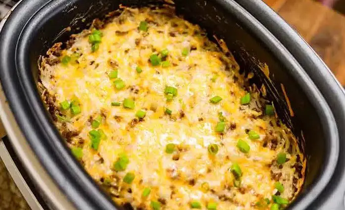 crockpot hamburger hashbrown casserole