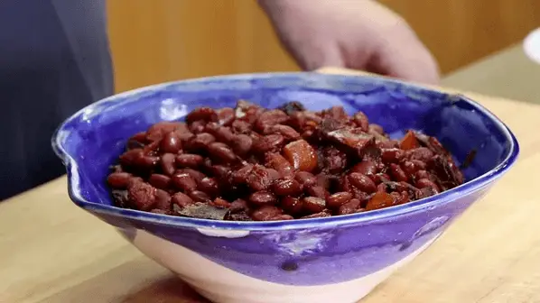 Easy Slow Cooker BBQ Pork & Beans as seen on SlowCookerSociety12