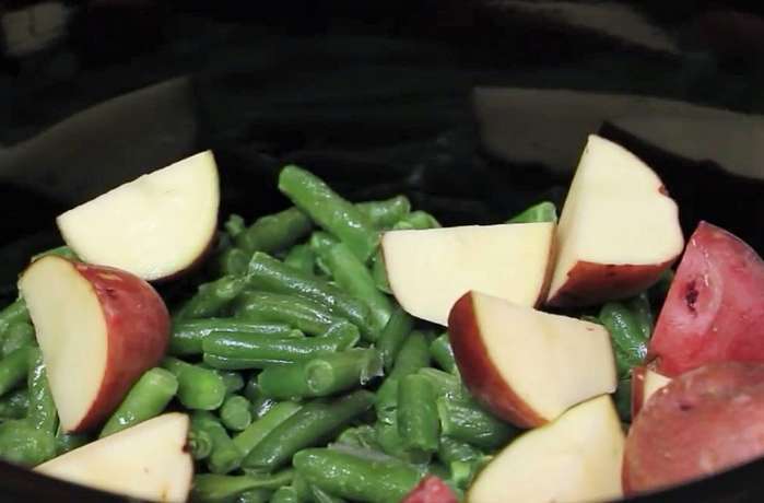 Green Beans, Potatoes and Bacon as seen on SlowCookerSociety3