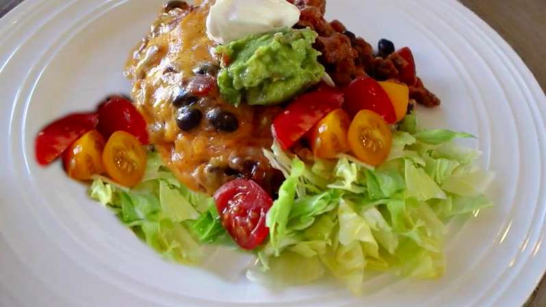 Slow Cooker Taco Casserole as seen on SlowCookerSociety