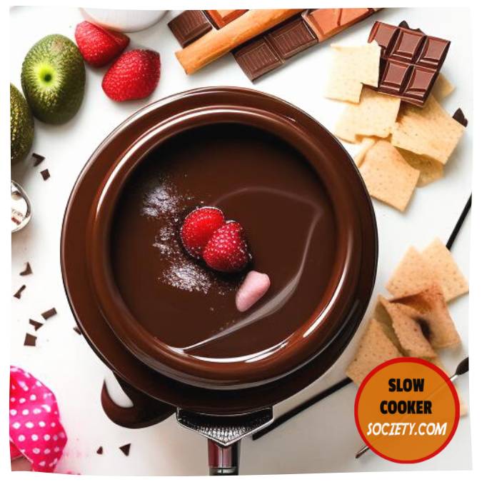 Slow Cooker Chocolate Fondue SlowCookerSociety