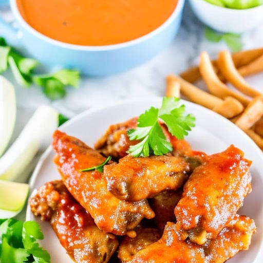 ranch chicken wings on a plate