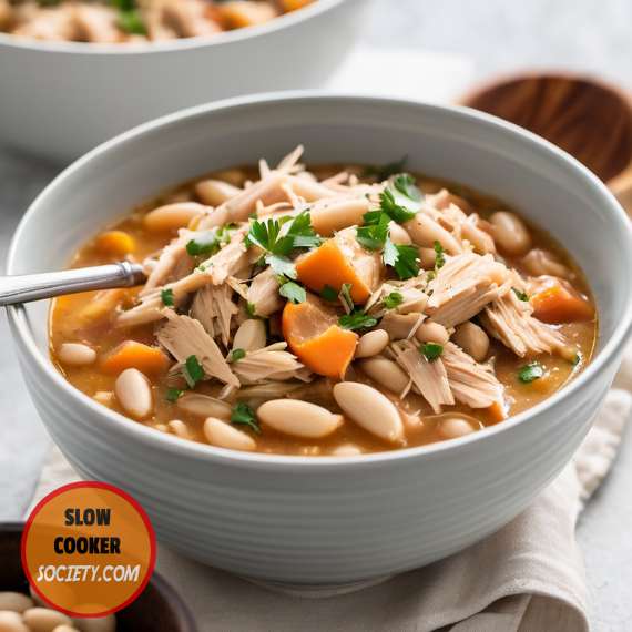 slow cooker chicken & white beans stew slowcookersociety