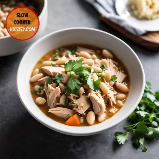 slow cooker chicken & white beans