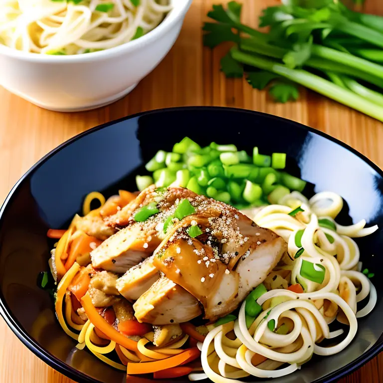 Spicy chicken and noodles recipe