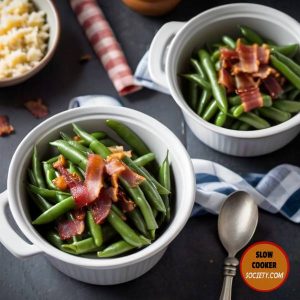 crockpot green beans & bacon