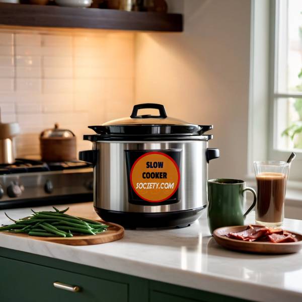 slow cooker green beans & bacon SlowCookerSociety