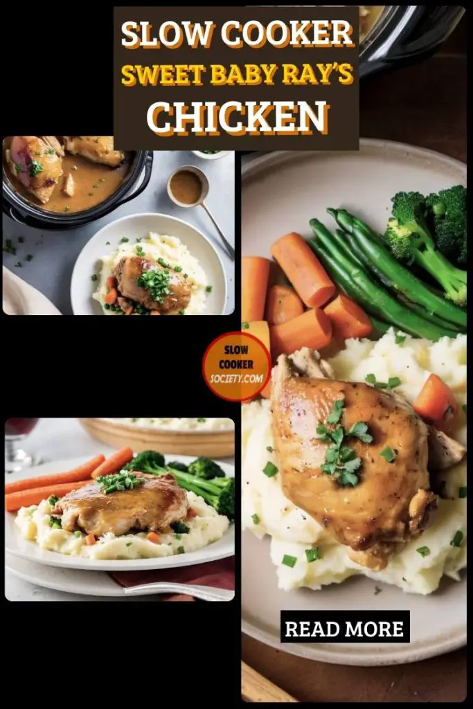 Crockpot Sweet Baby Ray's Chicken recipe SlowCookerSociety