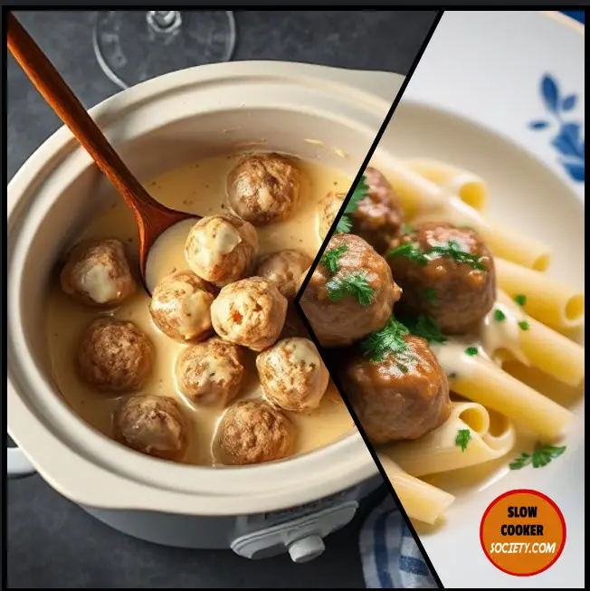 Swedish meatball in slow cooker