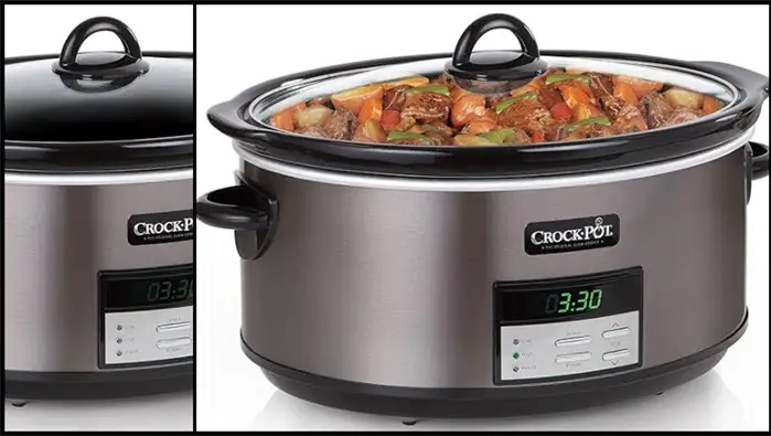 crockpot 8 quart black stainless steel amazing