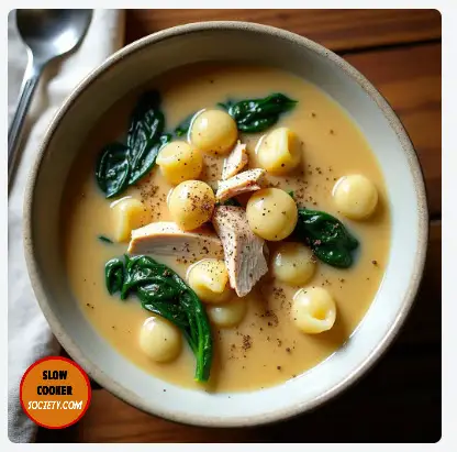 Creamy, Easy Slow Cooker Chicken & Gnocchi