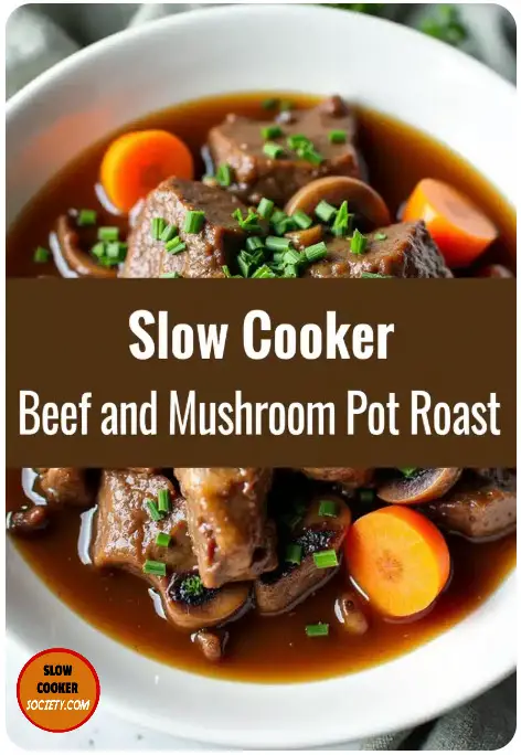 slow cooker beef and mushroom pot roast mushroom sauce